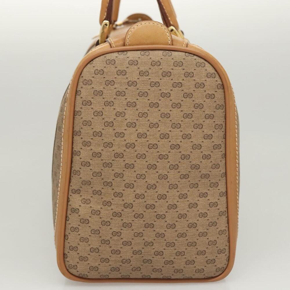 GUCCI Micro GG Supreme Hand Bag Pvc Beige Gold - Picture 4 of 16
